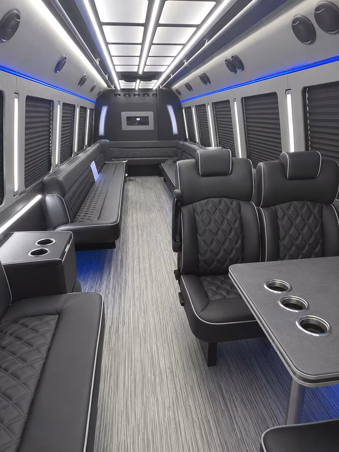 murrieta 25 passenger party bus inside